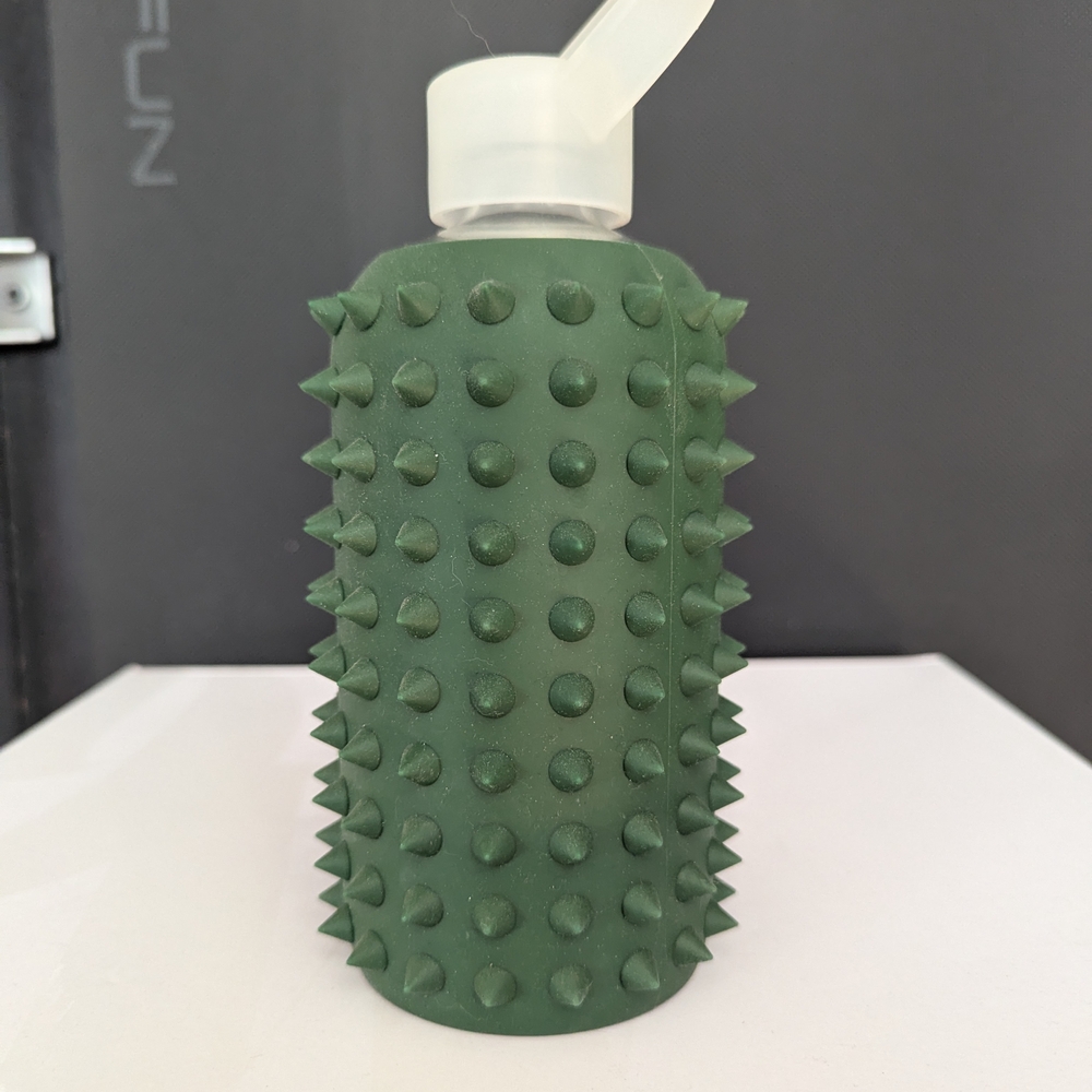 bkr Little Cash Green Spiked Water Bottle